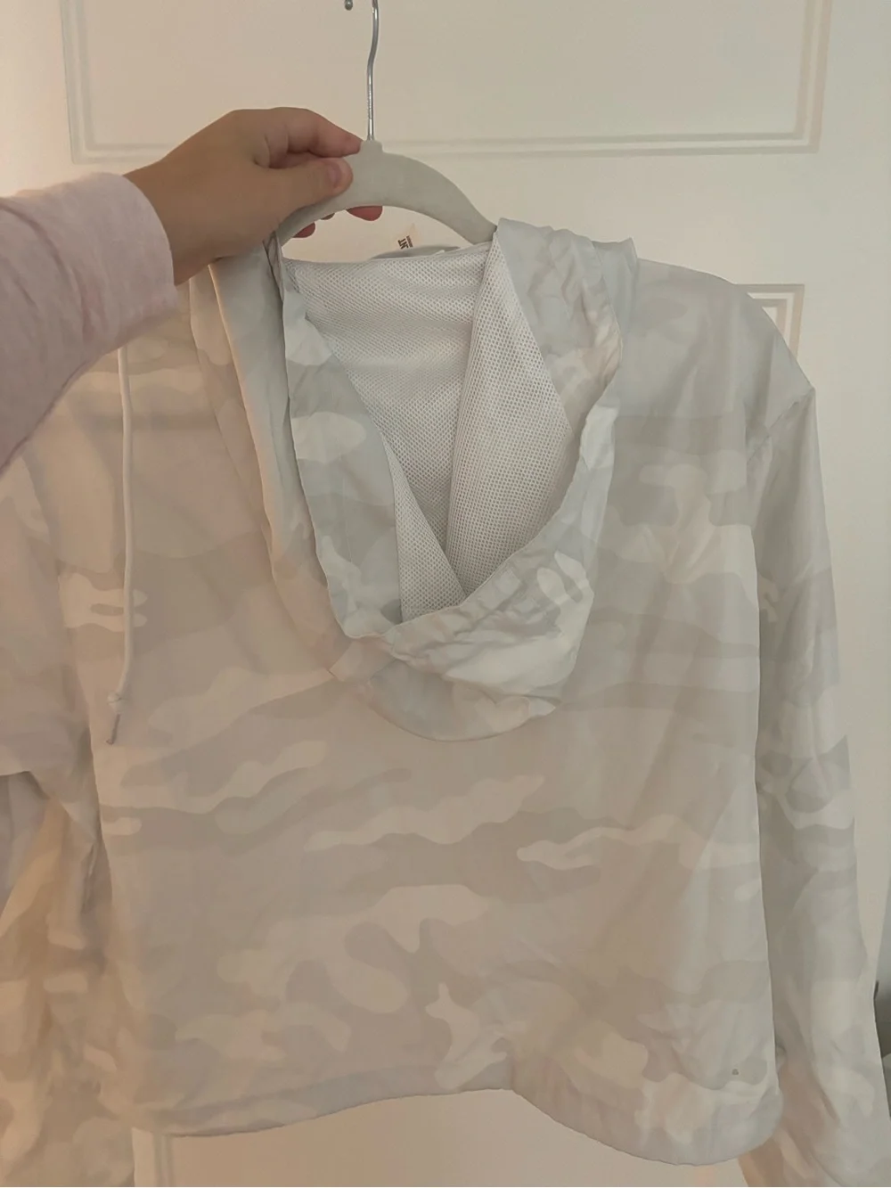 Light Gray Camo Half-Zip Windbreaker with KA Logo